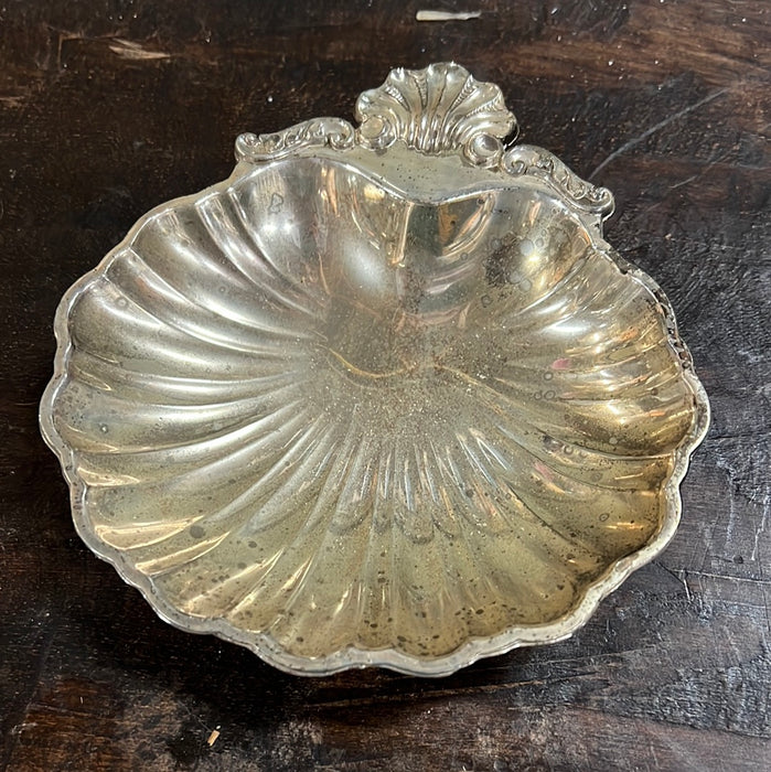 SILVER PLATE SHELL DISH