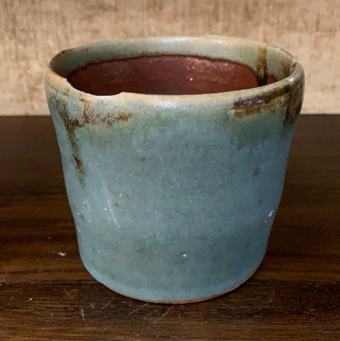 AQUAMARINE STUDIO POTTERY VESSEL - AS FOUND WITH CHIPS