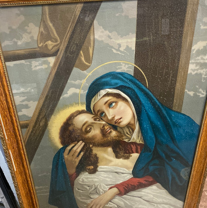 LARGE PRINT OF JESUS WITH MARY