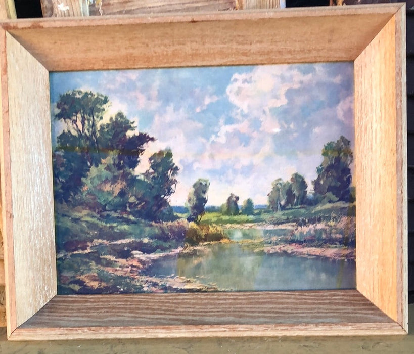 SMALL FRAMED PRINT OF A LAKE