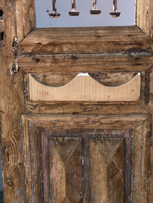 PAIR OF EGYPTIAN PRIMITIVE DOORS WITH IRON INSETS