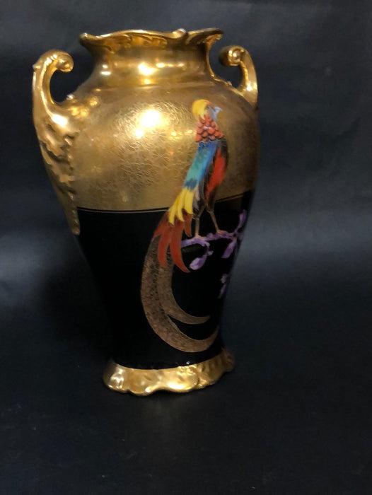 LARGE GOLD AND BLACK PICKARD VASE