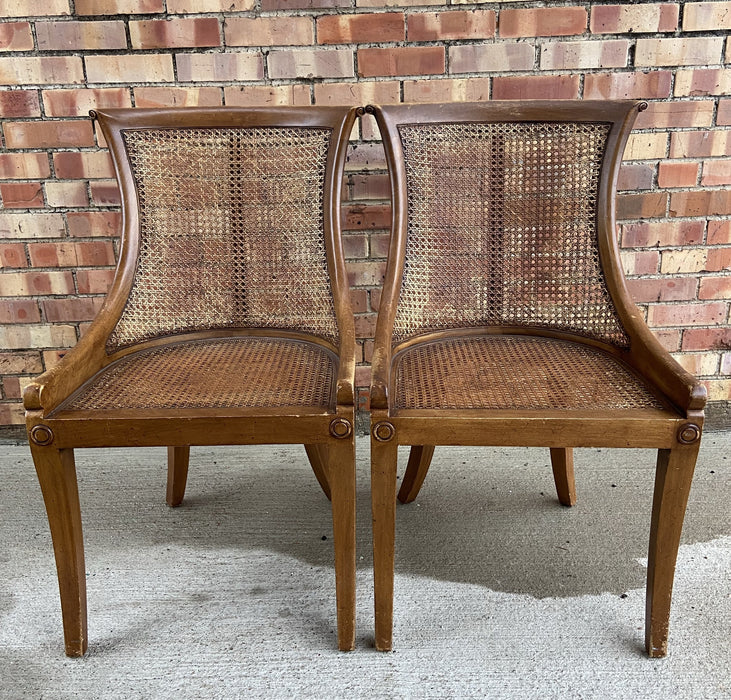 PAIR OF CANED REGENCY CHAIRS