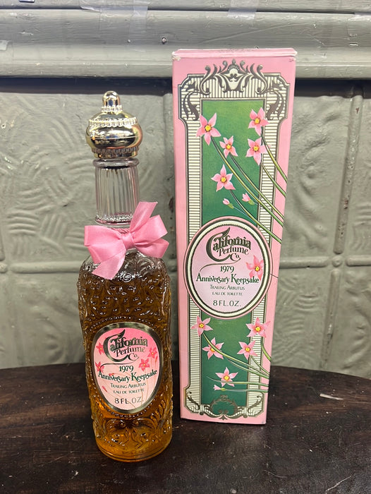 AVON CALIFORNIA PERFUME 1979 ANNIVERSARY KEEPSAKE TRAILING ARBUTUS EAU DE TOILETTE