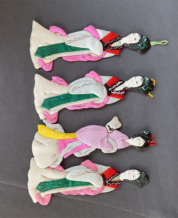 FABRIC CHINESE FIGURES SET IN BOX