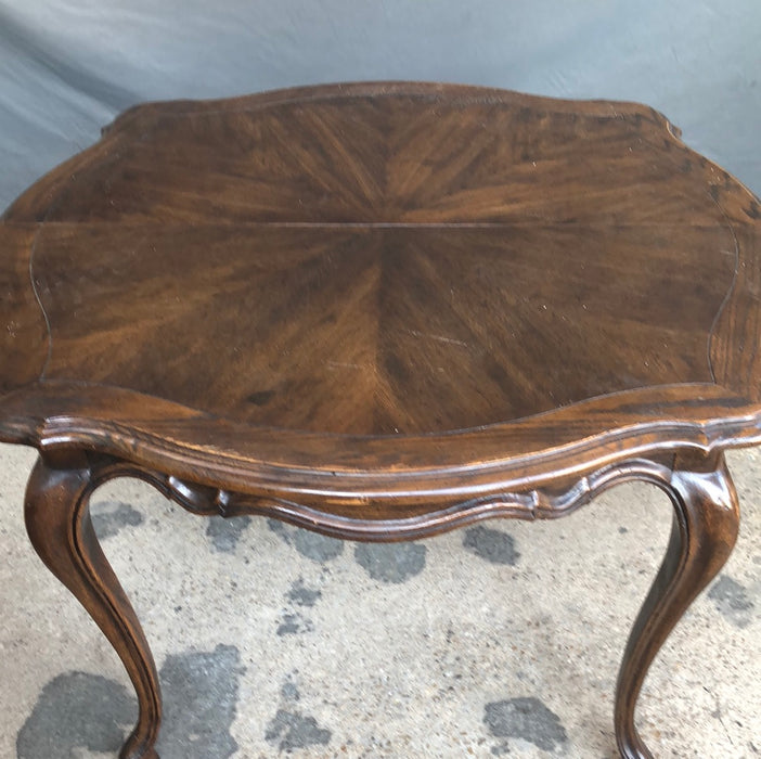 LOUIS XV BURL WALNUT DINING TABLE