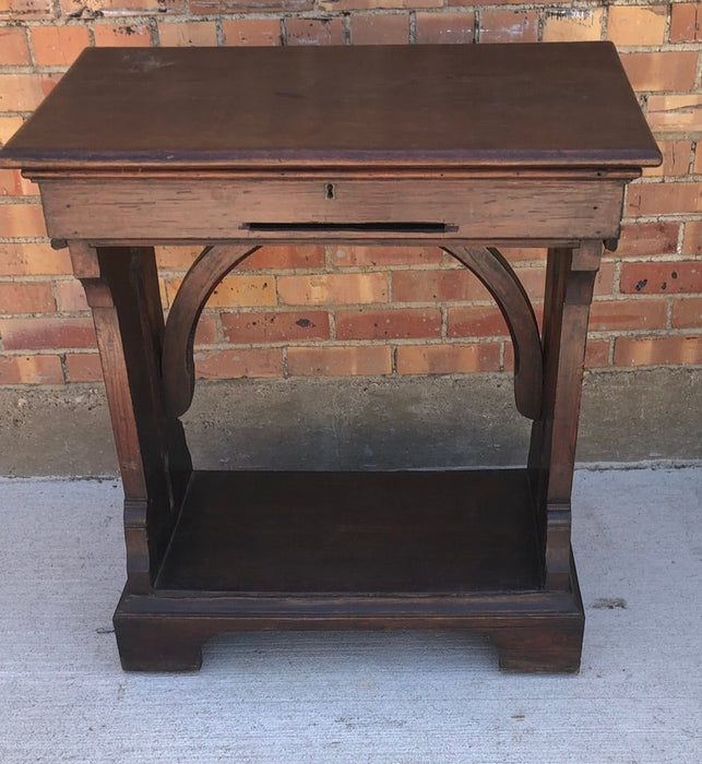 DARK OAK GOTHIC LECTURNE WITH LIFT TOP