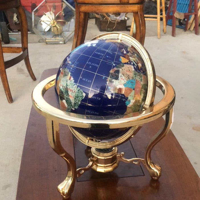 COLORFUL TABLE TOP GLOBE MADE FROM STONE