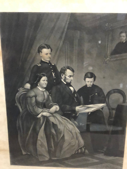 FRAMED ENGRAVING OF PRESIDENT LINCOLNS FAMILY