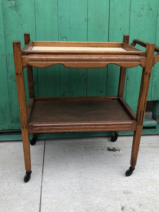 OAK TEA CART