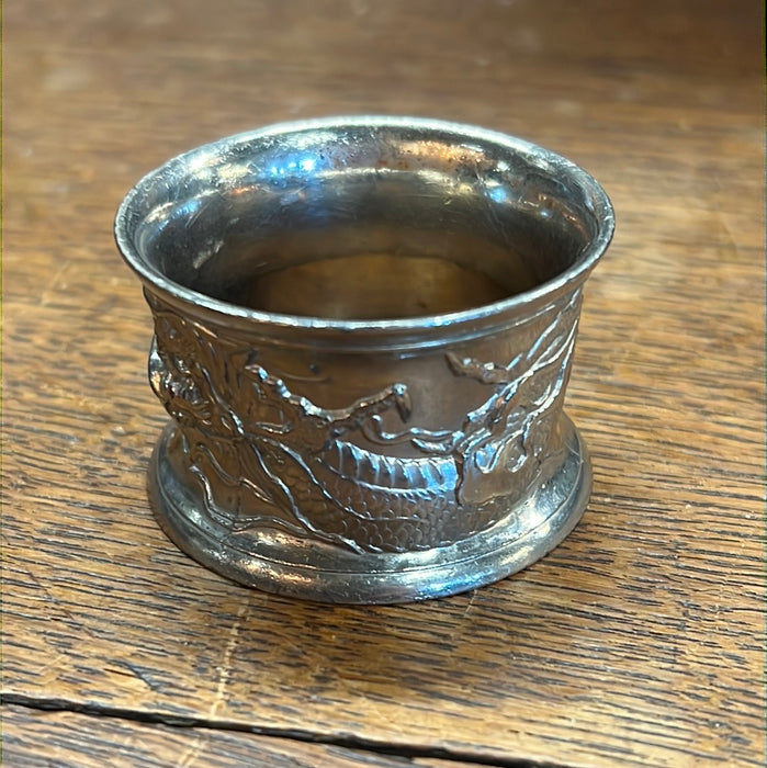 SILVEPLATE NAPKIN RING WITH DRAGON