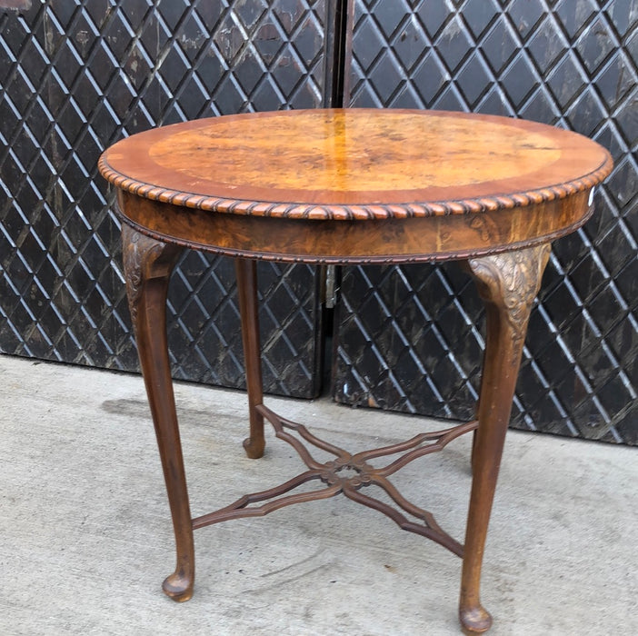 AS FOUND QUEEN ANNE BURLED TABLE