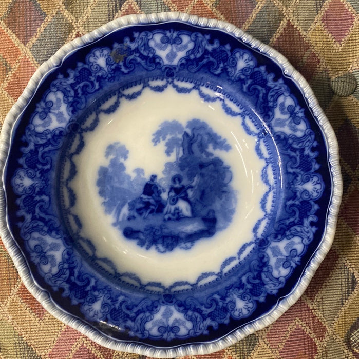 LARGE DOLTON WATTEAU FLO-BLUE BOWL CIRCA 1910