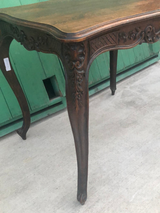 CARVED OAK LOUIS XV LARGE CENTER TABLE