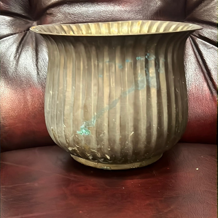 SMALL FLARED TOP BRASS PLANTER
