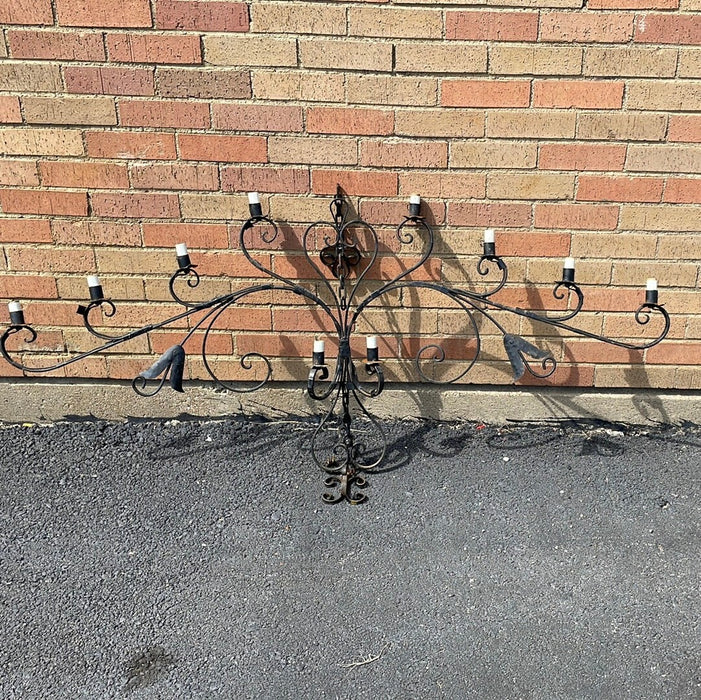 LARGE BLACK MULTI ARM WALL SCONCE - AS FOUND