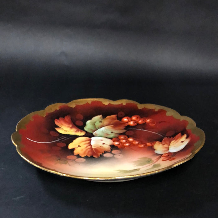 SMALL HAND PAINTED PICKARD BERRIES PLATE