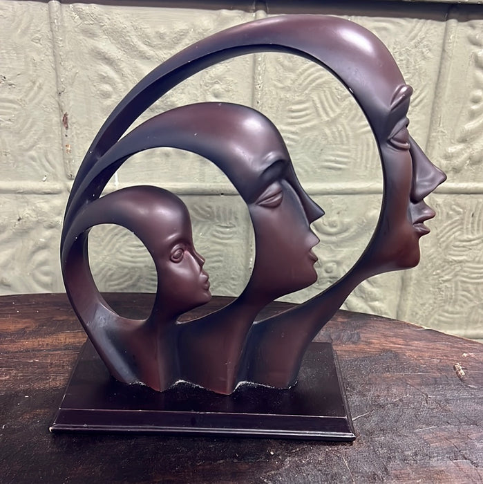 3 FACE AGING SCULPTURE - NOT OLD