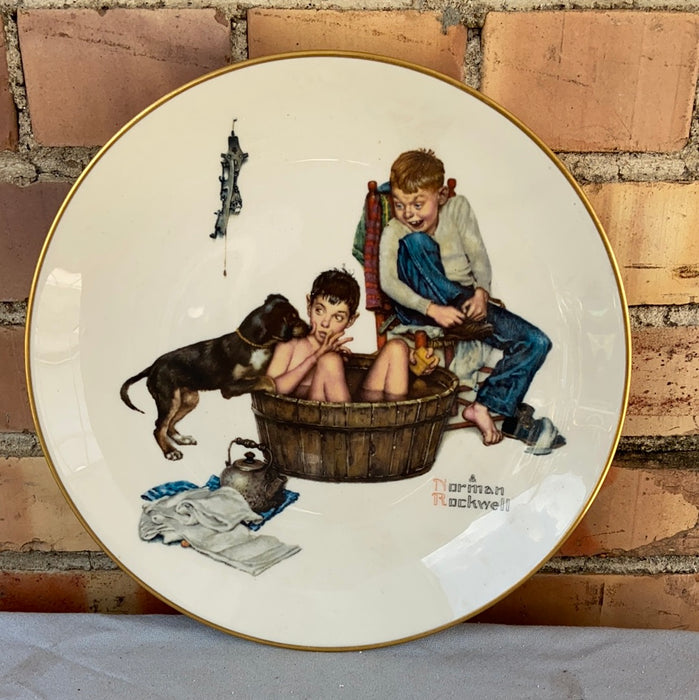 NORMAN ROCKWELL SEASONS PLATE - WINTER 1954