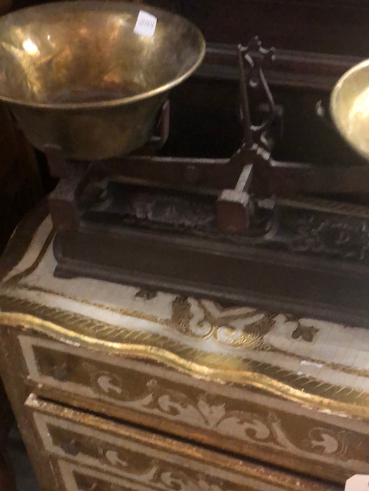 ORNATE CAST IRON AND BRASS SCALES