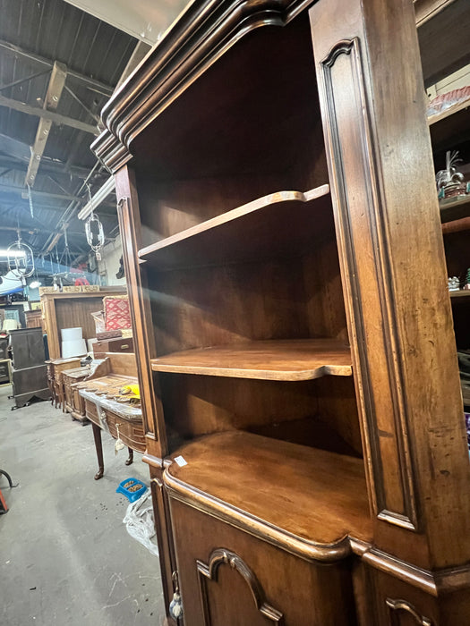 WALNUT OPEN CORNER CABINET