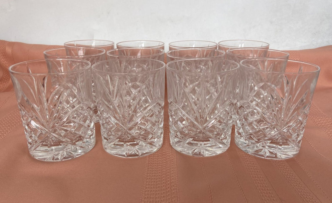 SET OF 12 CRYSTAL SMALL TUMBLERS