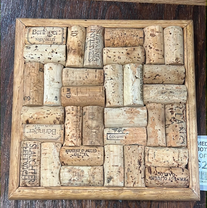 MEDIUM FRAMED SET OF BOTTLE CORKS