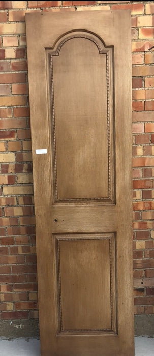 NARROW PAINTED OAK DOOR WITH CARVED DETAIL