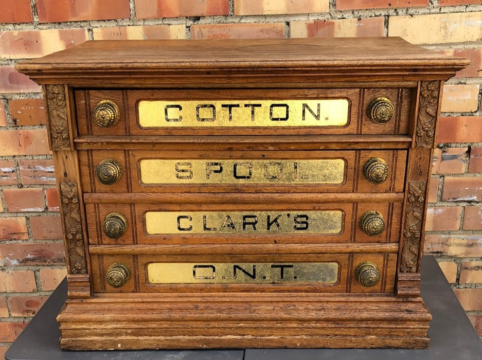 AMERICAN ASH SPOOL CABINET