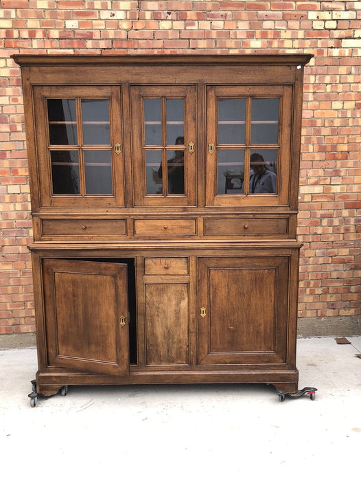 LOUIS PHILIPPE 2 PIECE OAK CABINET