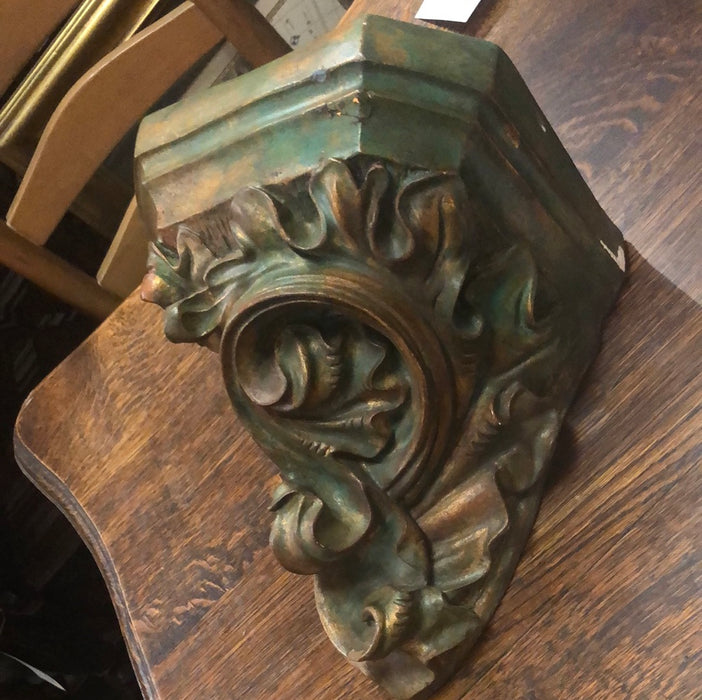 AS FOUND POLYCHROME CHAULK SCONCE