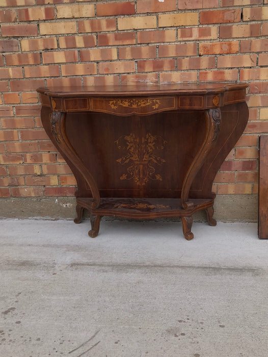 INLAID LXV STYLE SMALL WALL CONSOLE WITH DRAWER - AS FOUND