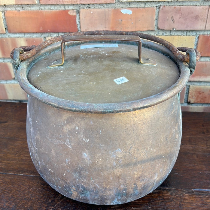 MEDIUM BRASS JAM POT WITH LID