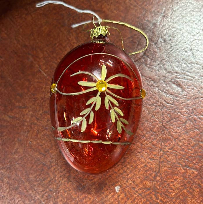 RED GLASS ORNAMENT