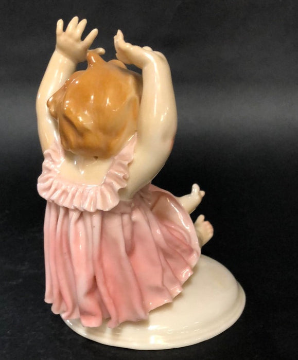 GERMAN PORCELAIN BABY GIRL WITH CHICK