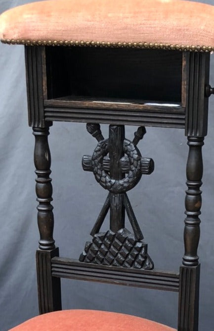 CARVED CROSS OAK PRIE DIEU