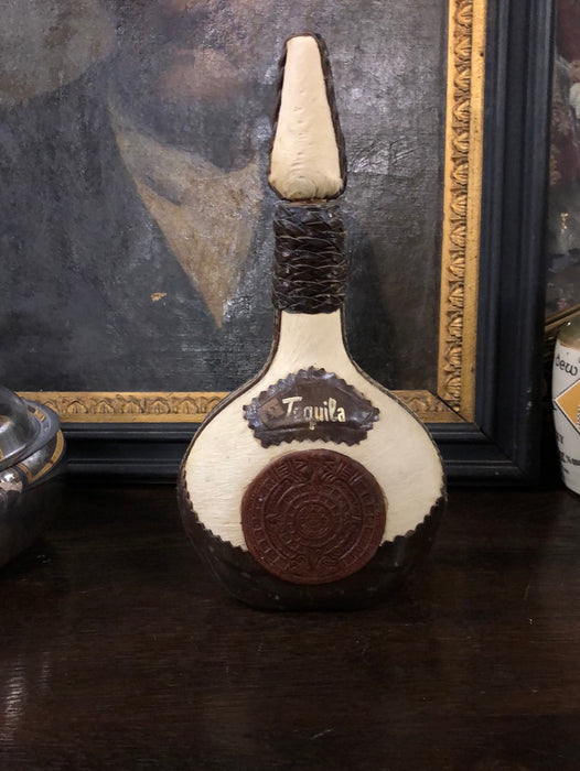 LEATHER CLAD TEQUILA BOTTLE