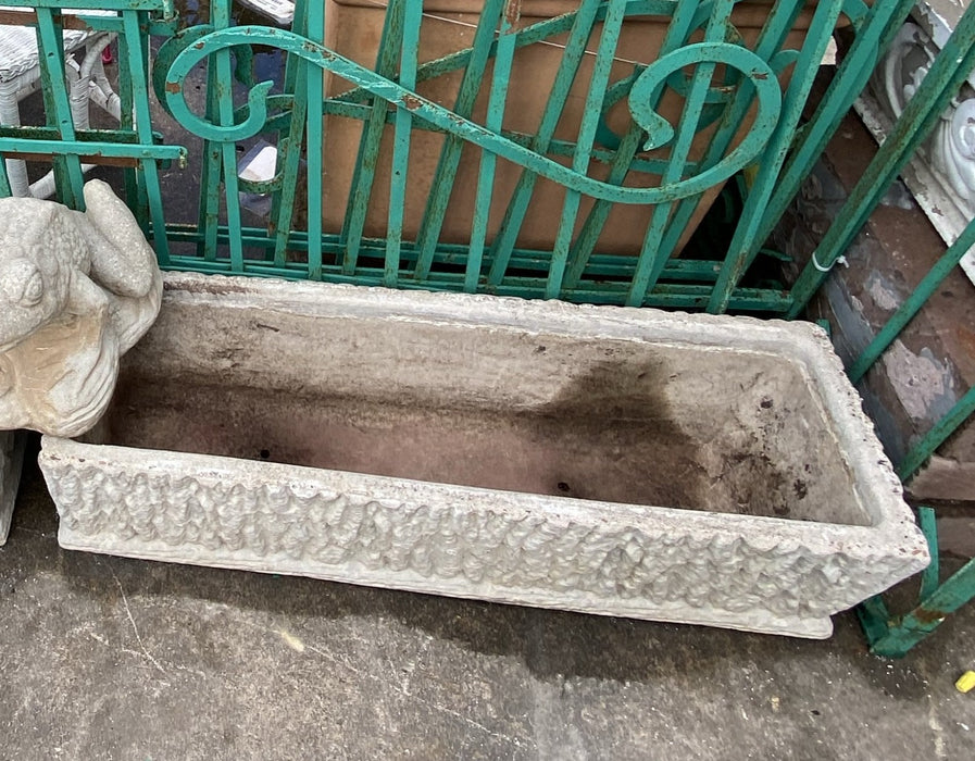 FAUX BOIS CONCRETE RECTANGULAR PLANTER