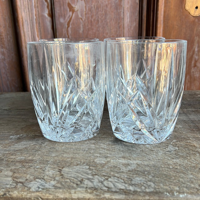 SET OF 4 GLASS TUMBLERS