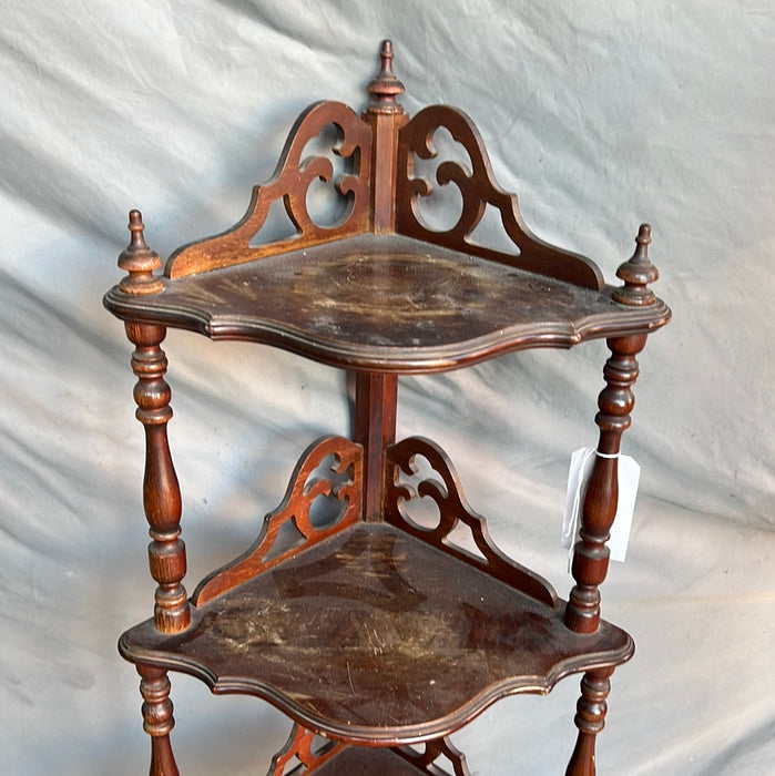 AS FOUND MAHOGANY ETAGERE