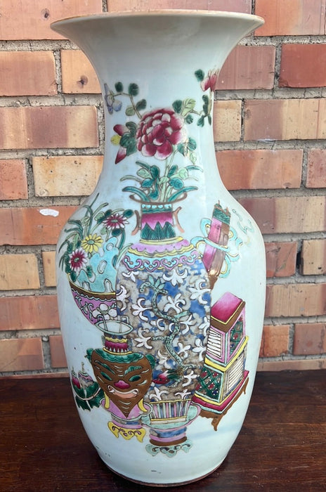ASIAN POLYCHROME VASE