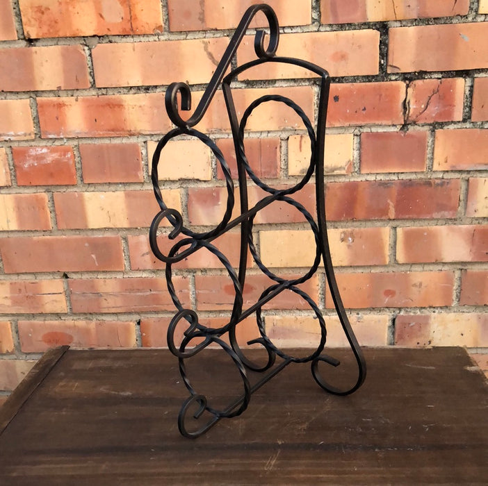 SMALL 3 BOTTLE IRON WINE RACK