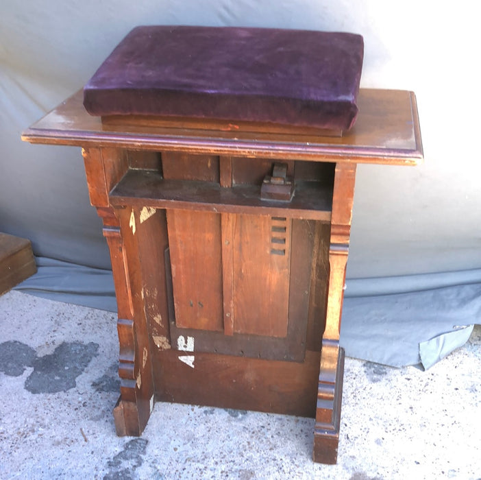 GOTHIC WALNUT PODIUM/PEDESTAL WITH ARCHES CIRCA 1900