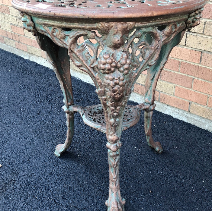 CAST IRON PUB TABLE WITH GRAPES