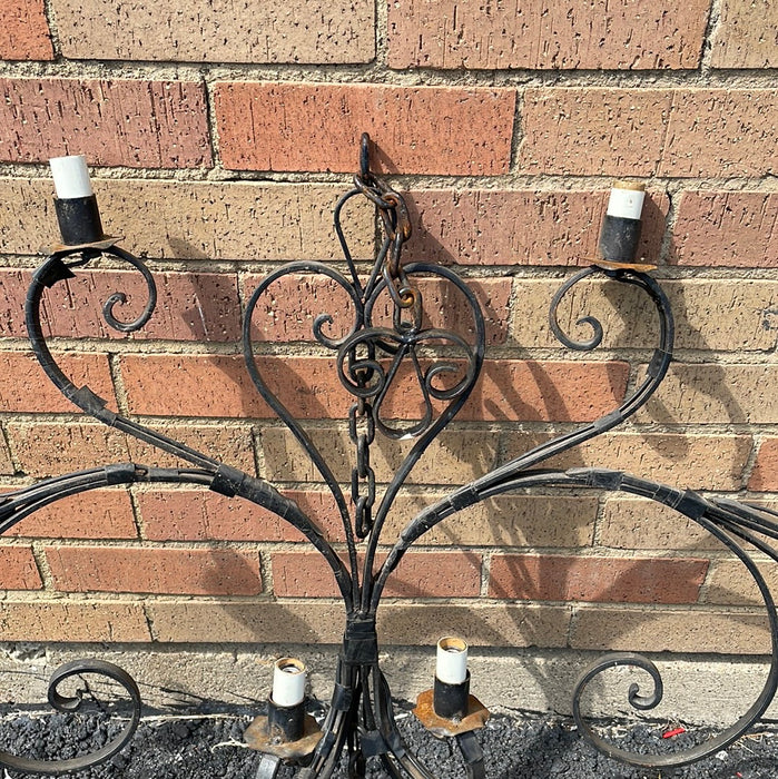 LARGE BLACK MULTI ARM WALL SCONCE - AS FOUND