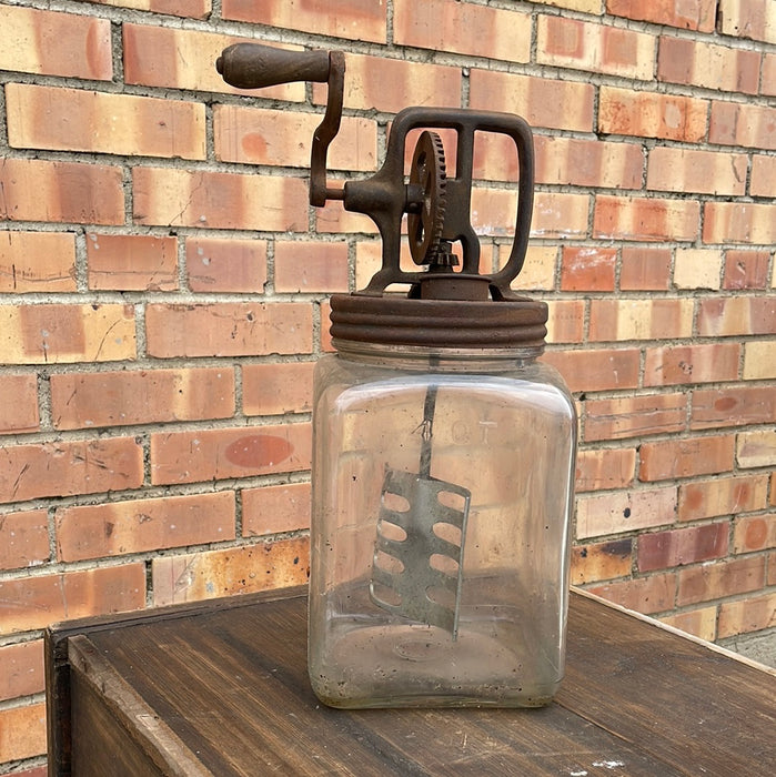 GLASS BUTTER CHURN