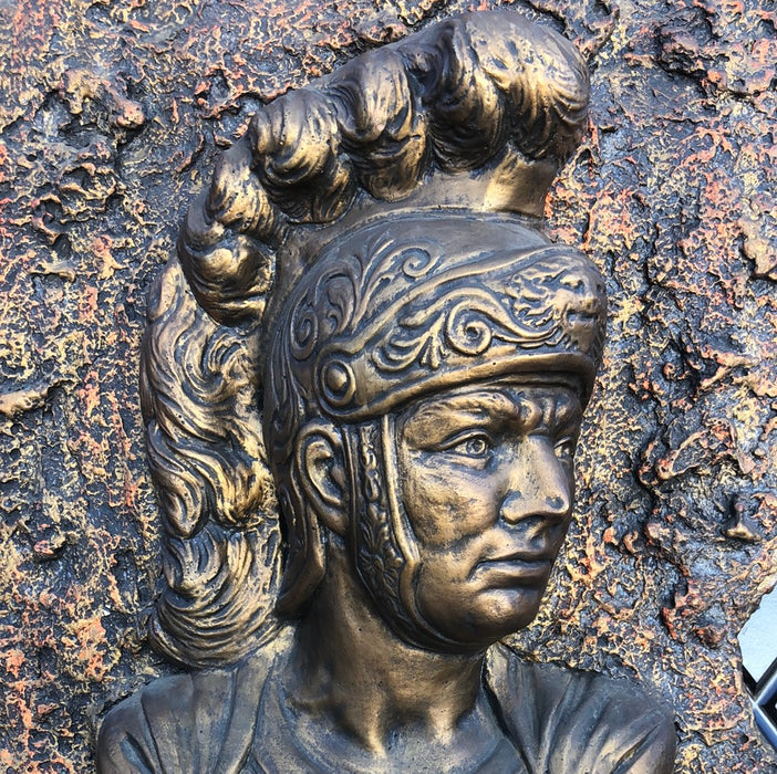 PLASTER RELIEF WALL OF ART OF ROMAN SOLDIER