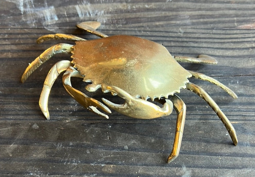 BRASS CRAB ASHTRAY