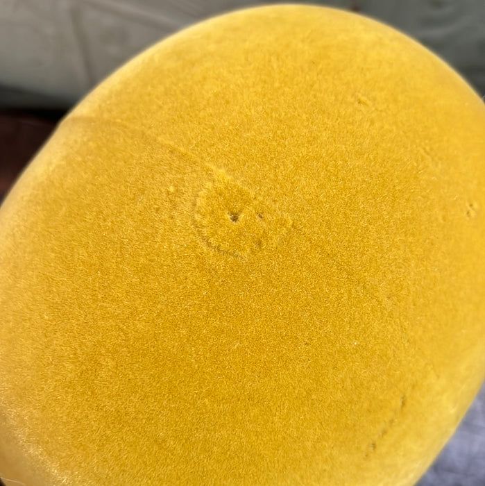 YELLOW FELT COVERED MANNEQUIN HEAD