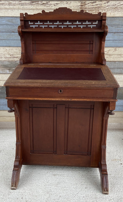 WALNUT DAVENPORT 1880'S DESK